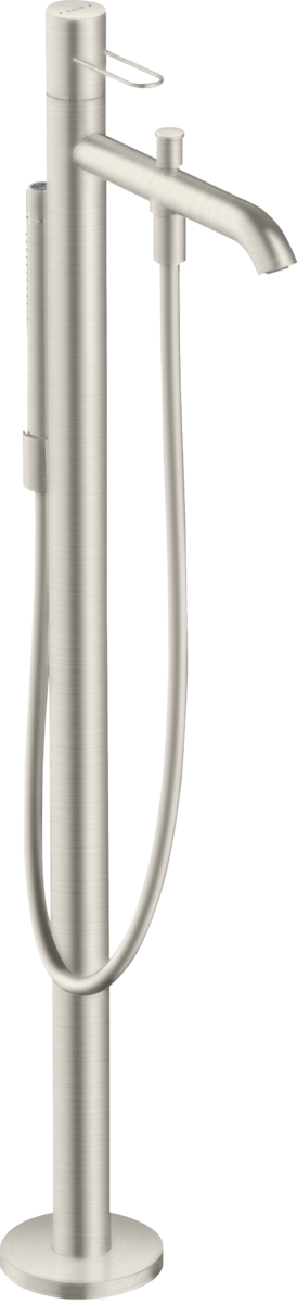 HANSGROHE AXOR Uno jednopáková vanová baterie stojánková s obloukovou rukojetí #38442800 - nerezová ocel Optic