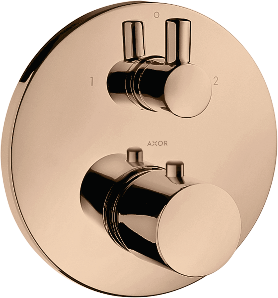 HANSGROHE Skrytý termostat AXOR Uno s uzavíracím a přepínacím ventilem #38720300 - Leštěné červené zlato