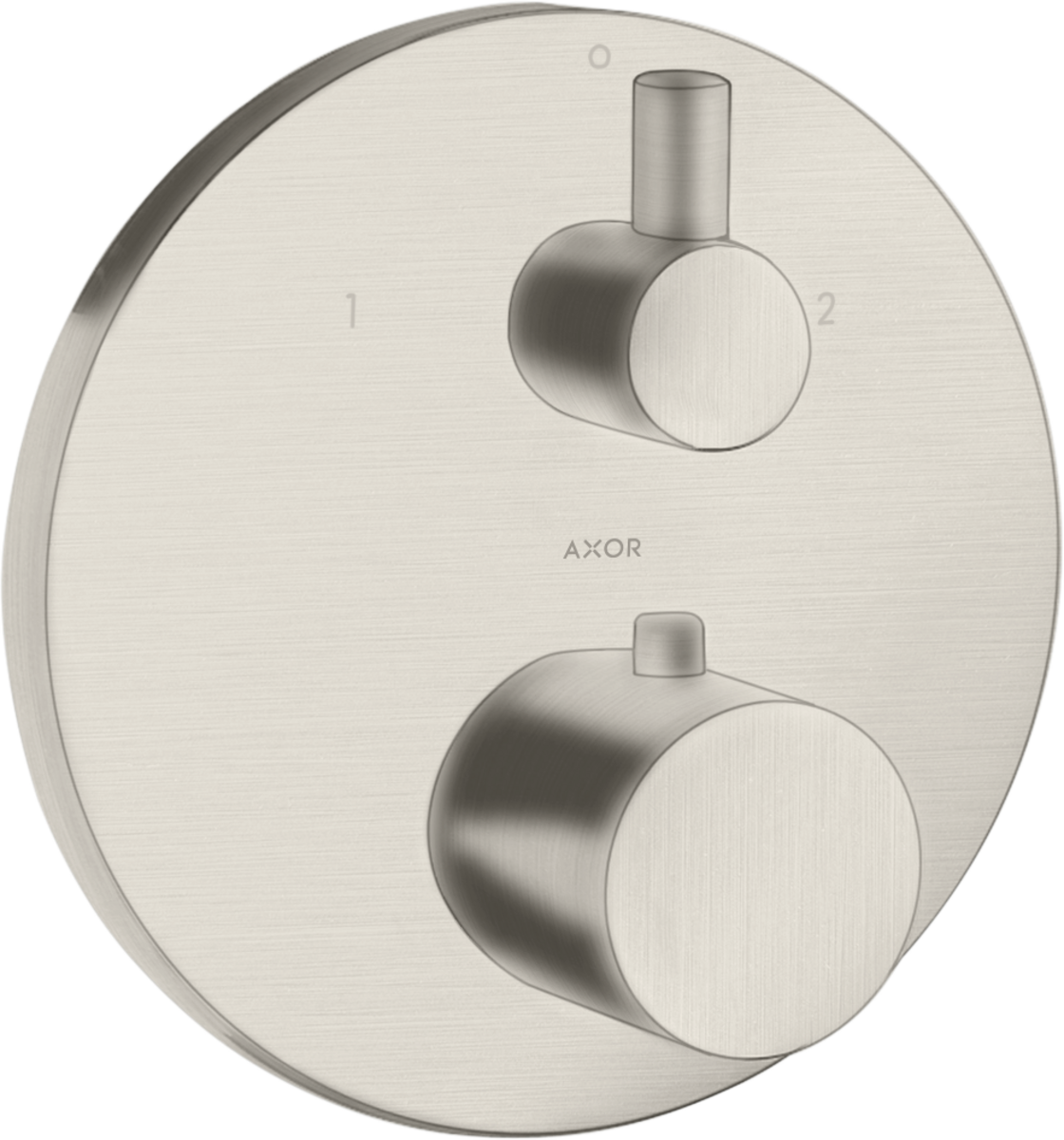 HANSGROHE Skrytý termostat AXOR Uno s uzavíracím a přepínacím ventilem #38720800 - nerezová ocel Optic