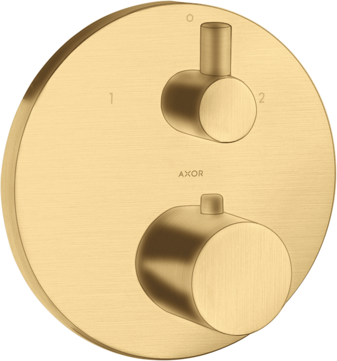 HANSGROHE Skrytý termostat AXOR Uno s uzavíracím a přepínacím ventilem #38720250 - Brushed Gold Optic