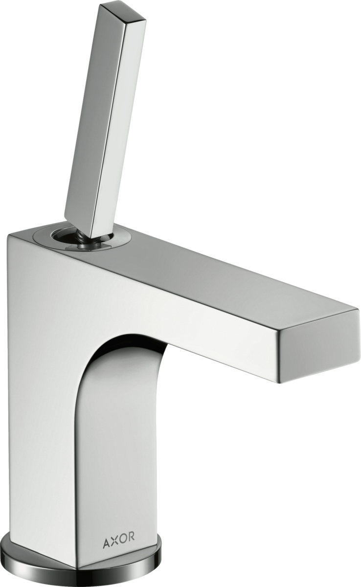 HANSGROHE AXOR Citterio Páková umyvadlová baterie 90 s kolíkovou rukojetí, pro umývátka, s odtokovou soupravou s táhlem #39035000 - chrom