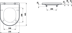 Obrázek LAUFEN Kartell Sedátko s poklopem, odnímatelné, zakulacený zadní lem, bez zpomalovacího sklápěcího systému H8913320000001 bílá
