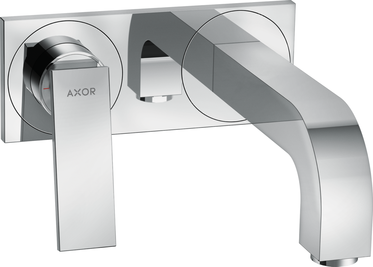 HANSGROHE AXOR Citterio Páková umyvadlová baterie pod omítku, montáž na stěnu, s páčkovou rukojetí, výtokem 220 mm a deskou #39119000 - chrom