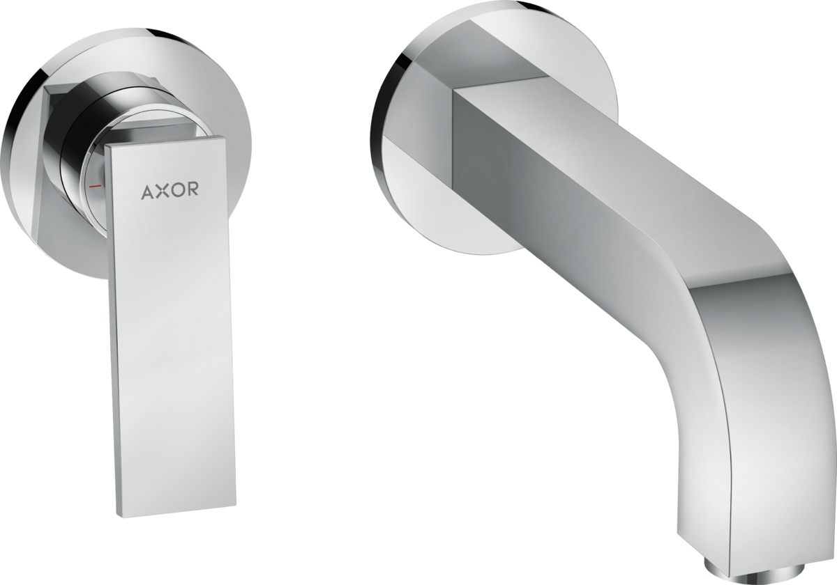 HANSGROHE AXOR Citterio Páková umyvadlová baterie pod omítku, montáž na stěnu, s páčkovou rukojetí, výtokem 220 mm a rozetami #39121000 - chrom