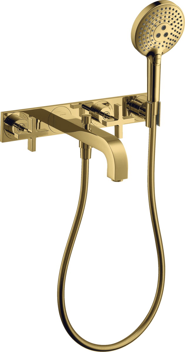 HANSGROHE AXOR Citterio 3-otvorová vanová baterie nástěnná #39441990 - Polished Gold Optic
