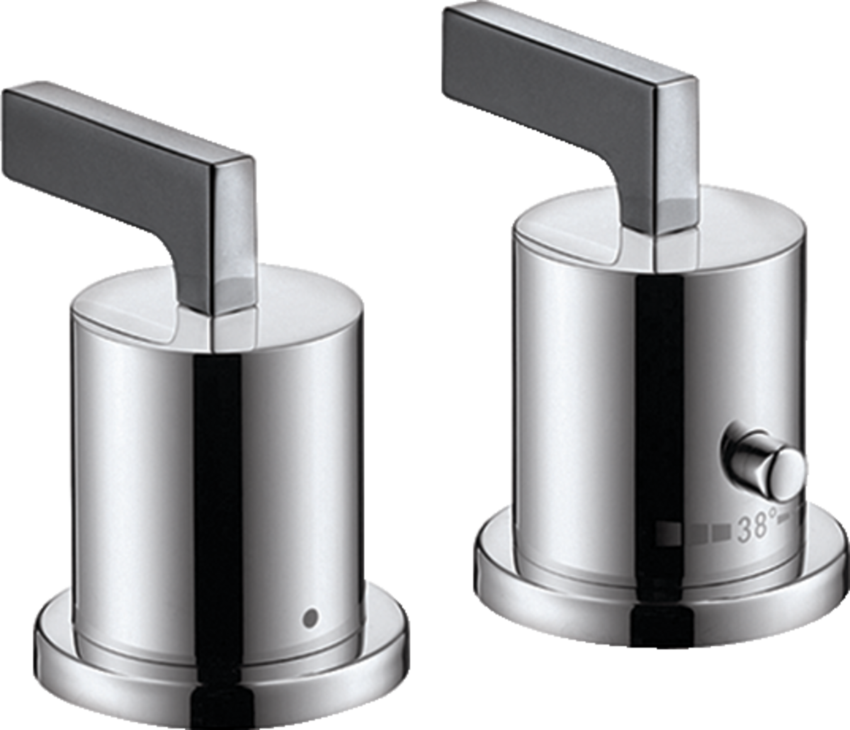 HANSGROHE AXOR Citterio 2otvorová termostatická baterie na okraj vany s páčkovými rukojeťmi #39482000 - chrom