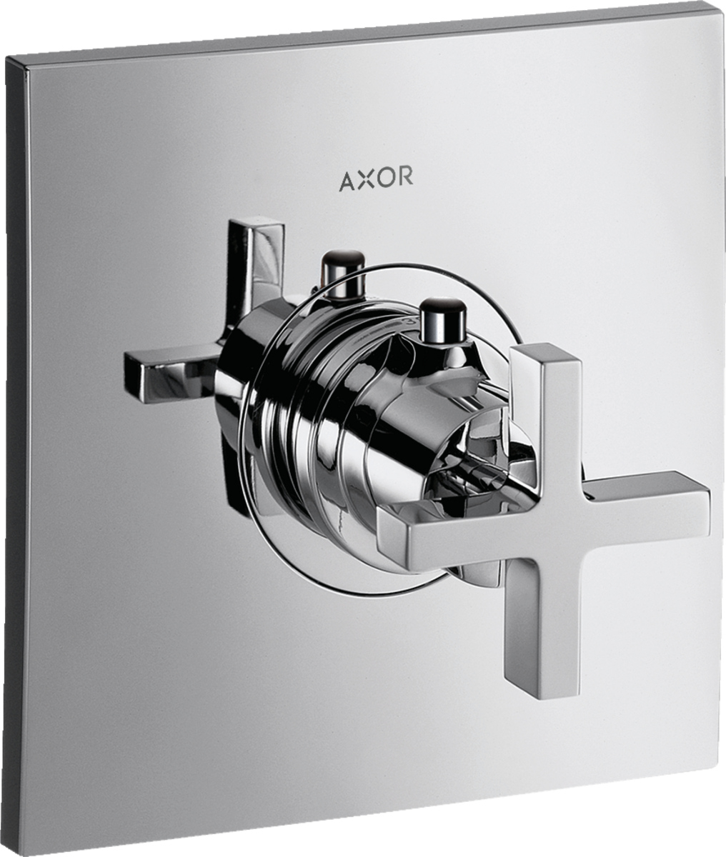 HANSGROHE AXOR Citterio Termostat HighFlow s podomítkovou instalací, s rukojetí ve tvaru kříže #39716000 - chrom