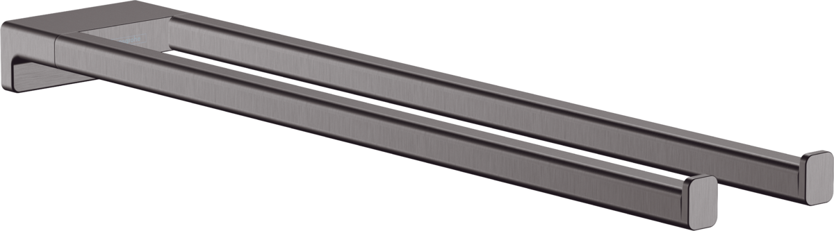HANSGROHE AddStoris Q Věšák na ručník dvouramenný #41770340 - kartáčovaný černý chrom