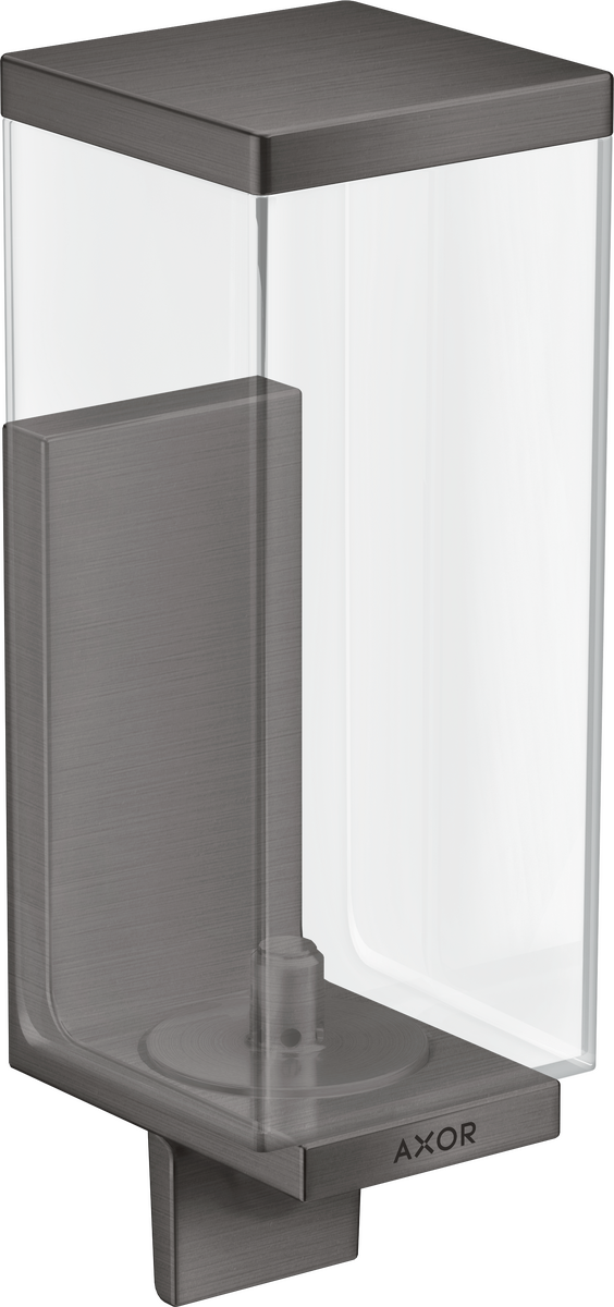 HANSGROHE AXOR Universal Rectangular Dávkovač tekutého mýdla #42610340 - kartáčovaný černý chrom