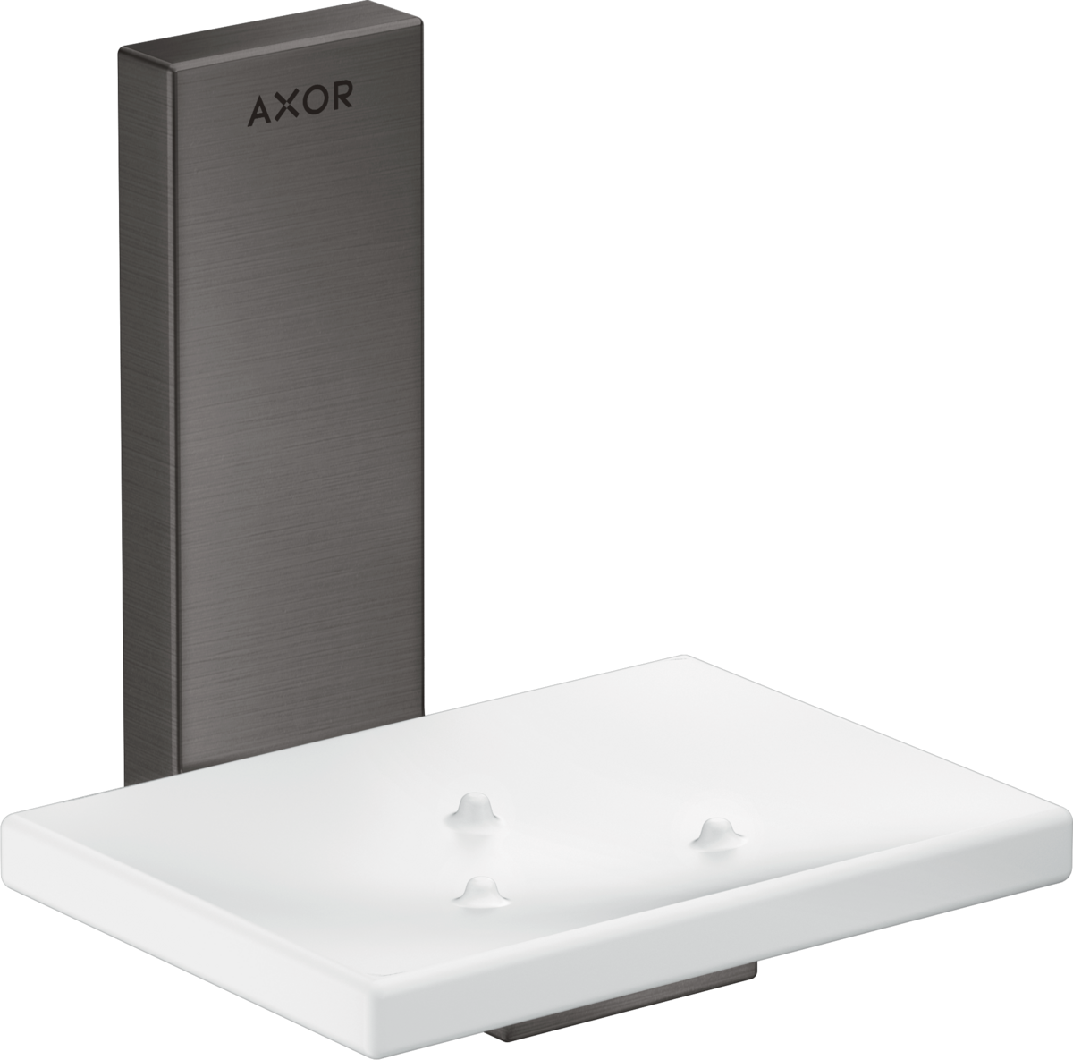 HANSGROHE AXOR Universal Rectangular Miska na mýdlo #42605340 - kartáčovaný černý chrom