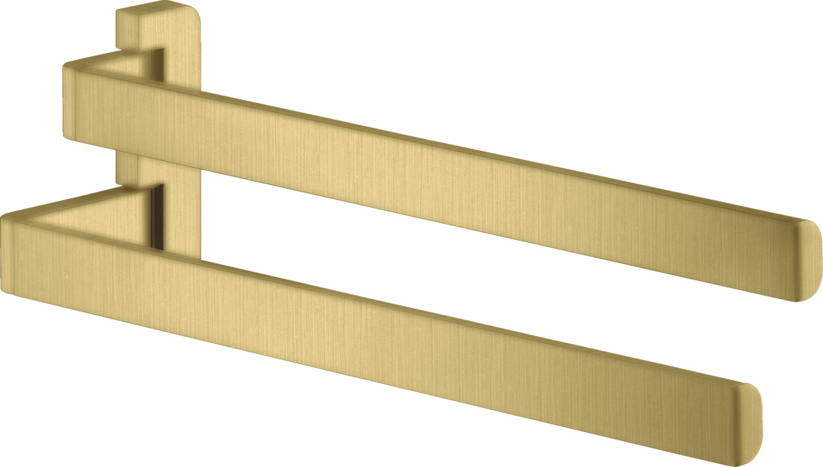 HANSGROHE AXOR Univerzální softsquare věšák na ručníky se dvěma rameny #42821950 - Brushed Brass