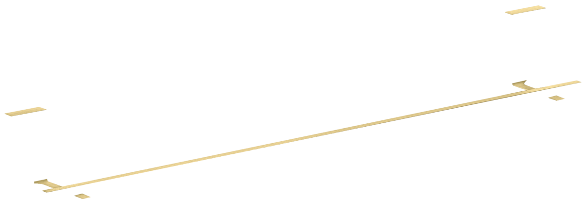 HANSGROHE AXOR Univerzální obdélníkový držák ručníků 600 mm #42661950 - kartáčovaná mosaz