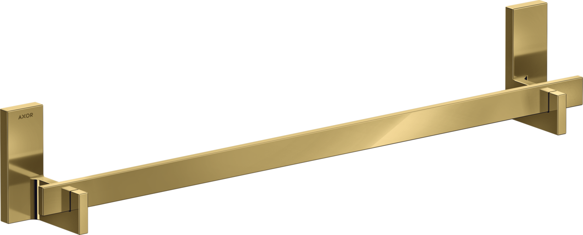 HANSGROHE AXOR Universal Rectangular Věšák na osušku 600 mm #42661990 - leštěný vzhled zlata