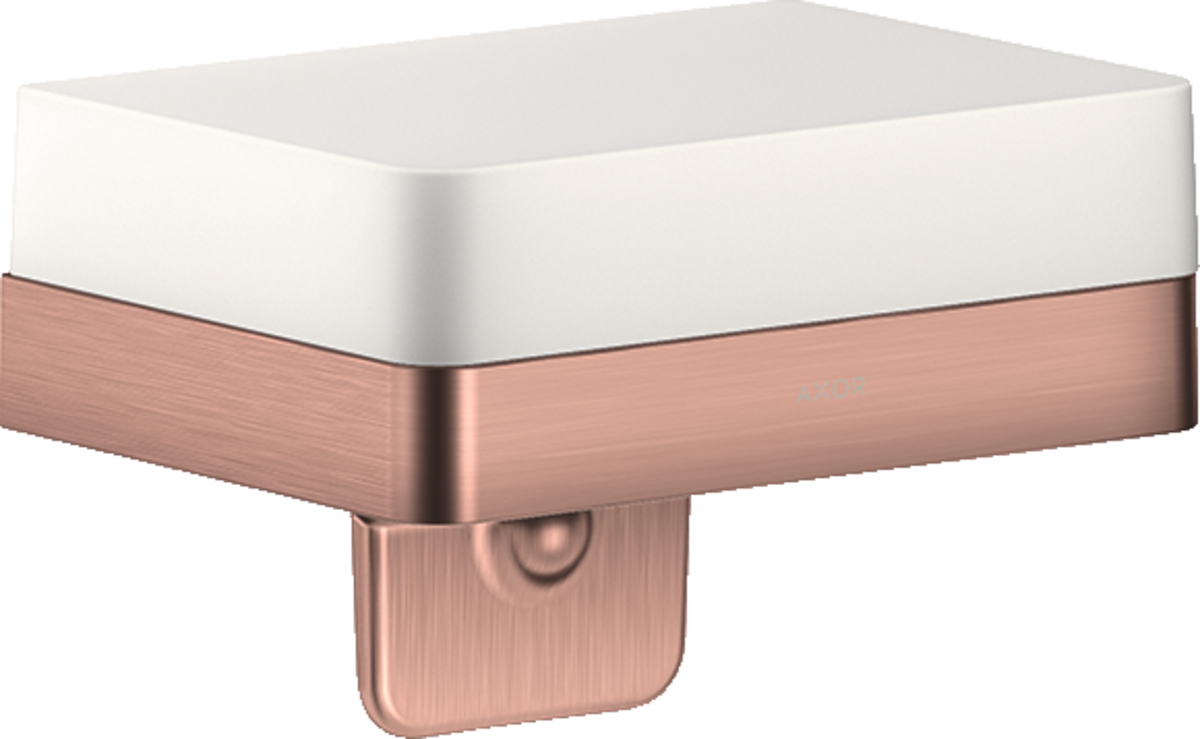 HANSGROHE AXOR Univerzální dávkovač pleťového mléka Softsquare s poličkou #42819310 - Brushed Red Gold