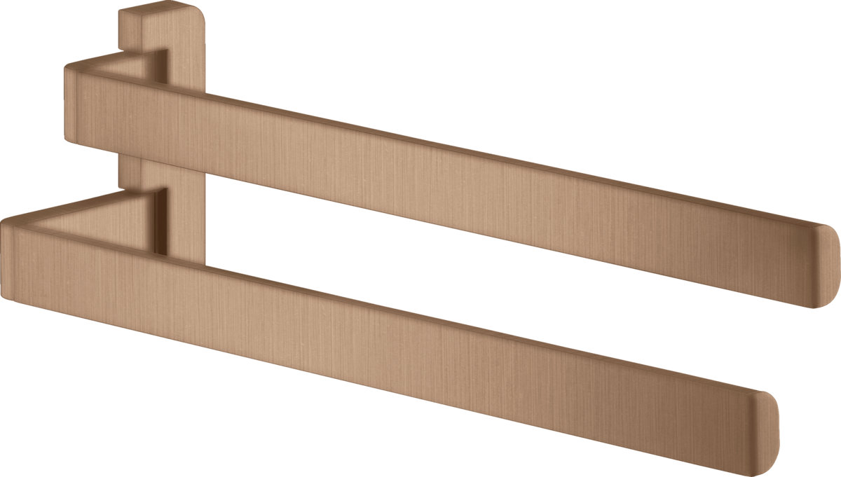 HANSGROHE AXOR Univerzální softsquare věšák na ručníky se dvěma rameny #42821310 - Brushed Red Gold