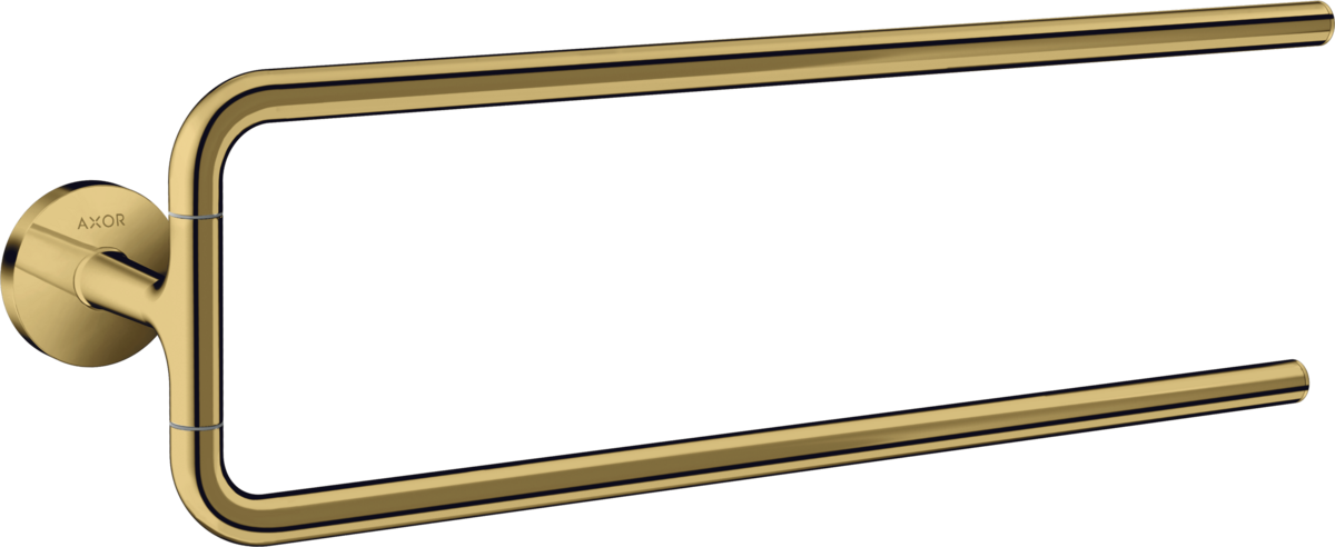 HANSGROHE AXOR Univerzální kruhový držák na ručníky se dvěma rameny #42822990 - Polished Gold Optic