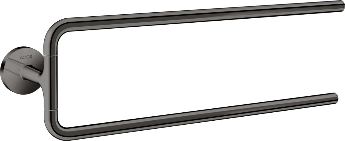 HANSGROHE AXOR Univerzální kruhový držák ručníků se dvěma rameny #42822330 - leštěný černý chrom