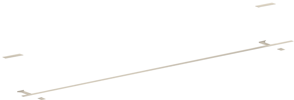 HANSGROHE AXOR Universal Rectangular Věšák na osušku 600 mm #42661820 - kartáčovaný nikl