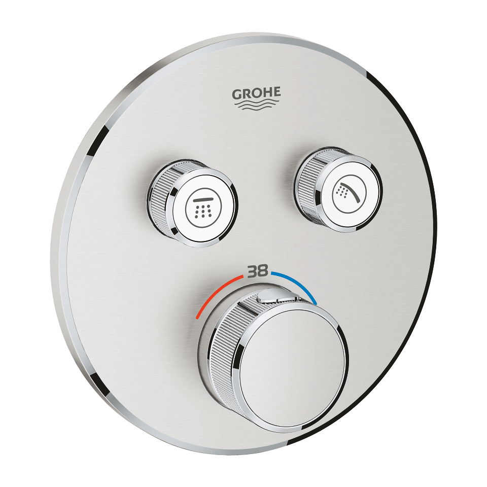 GROHE Grohtherm SmartControl sprchový termostat pod omítku, 2 ventily #29119DC0 - supersteel