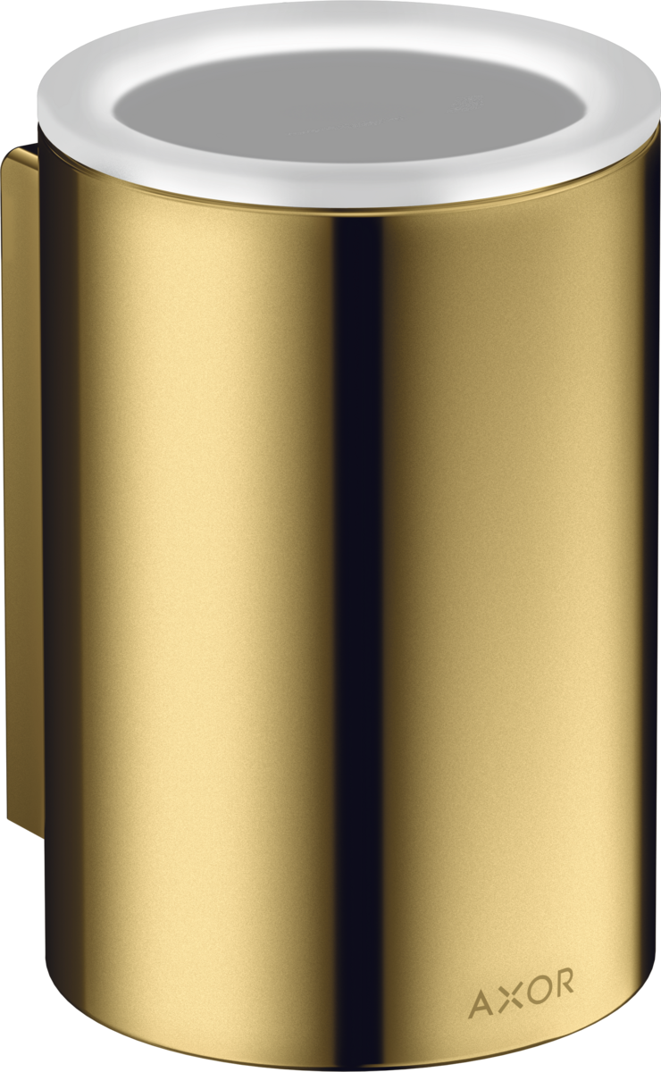 HANSGROHE Univerzální kruhový zásobník na zubní kartáčky AXOR #42804990 - Polished Gold Optic