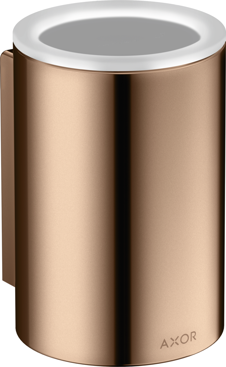HANSGROHE Univerzální kruhový zásobník na zubní kartáčky AXOR #42804300 - leštěný červenozlatý