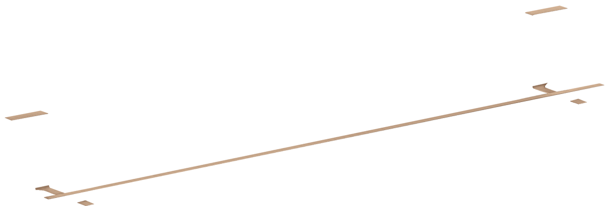 HANSGROHE AXOR Univerzální obdélníkový držák ručníků 600 mm #42661310 - kartáčovaný červenozlatý