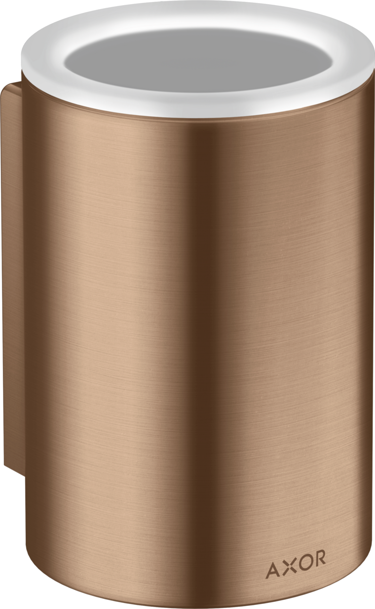 HANSGROHE Univerzální kruhový zásobník na zubní kartáčky AXOR #42804310 - Brushed Red Gold