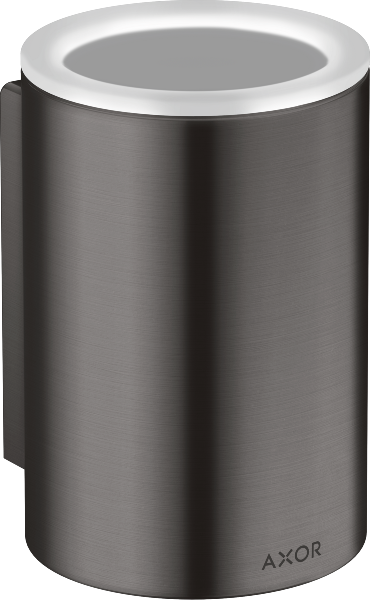 HANSGROHE AXOR Univerzální kruhový zásobník na zubní kartáčky #42804340 - kartáčovaný černý chrom
