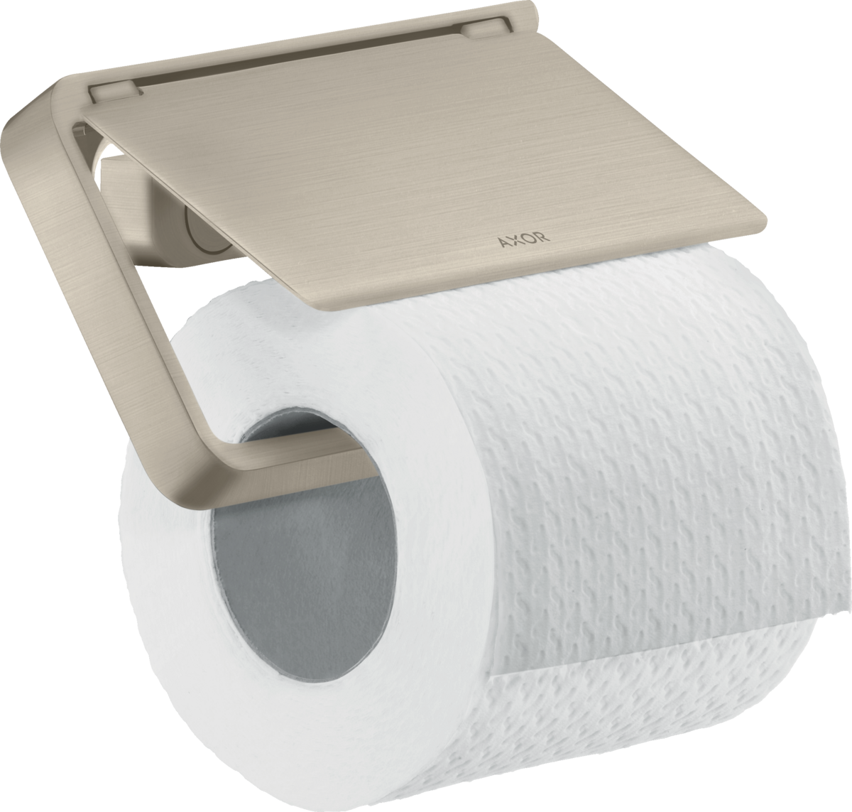 HANSGROHE AXOR Universal Doplňky Držák na toaletní papír s krytkou #42836820 - kartáčovaný nikl
