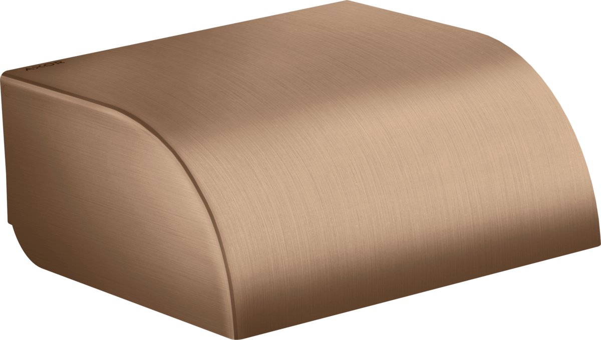 HANSGROHE AXOR Univerzální kruhový držák na toaletní papír s víkem #42858310 - Brushed Red Gold