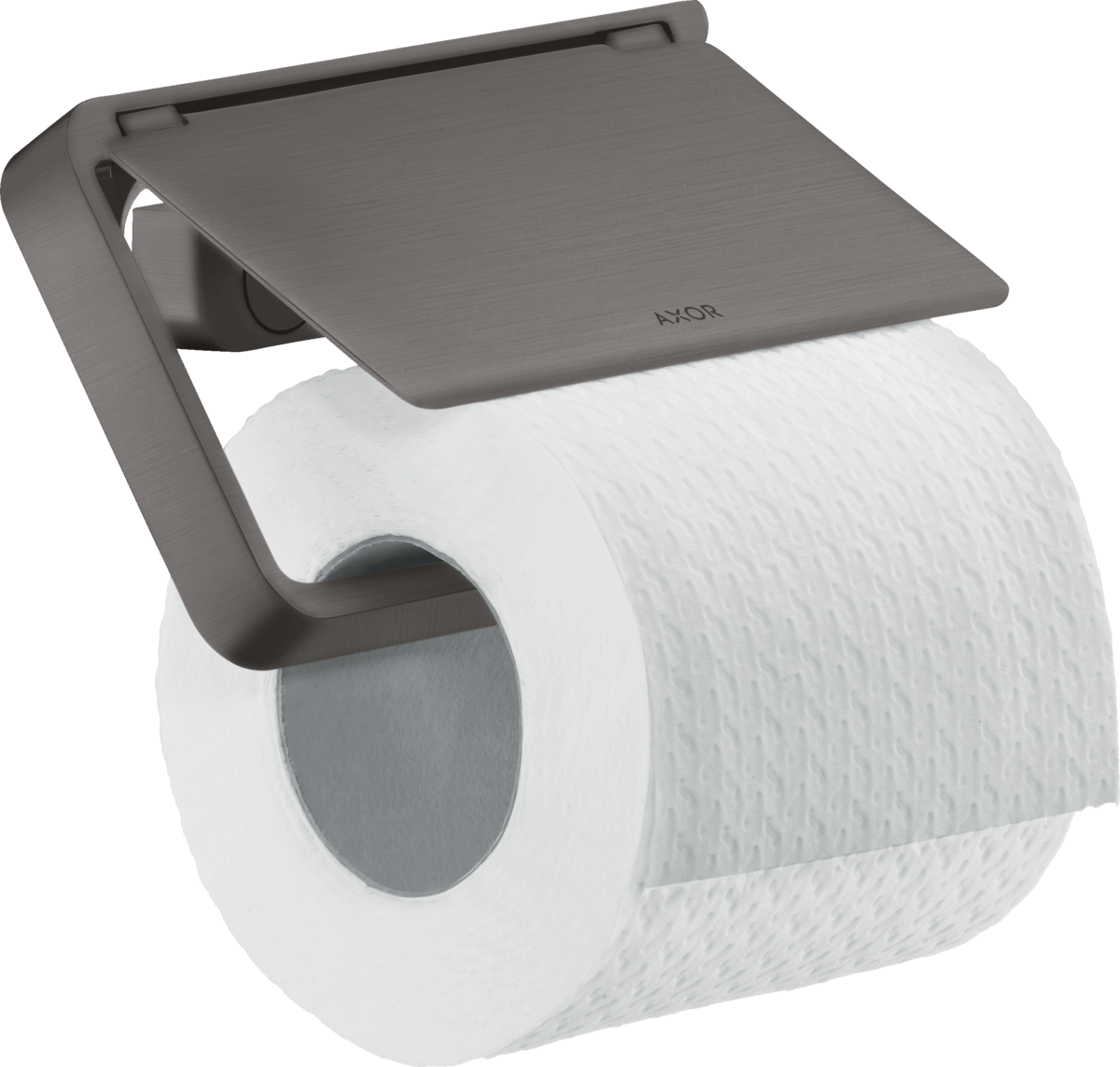 HANSGROHE AXOR Universal Doplňky Držák na toaletní papír s krytkou #42836340 - kartáčovaný černý chrom