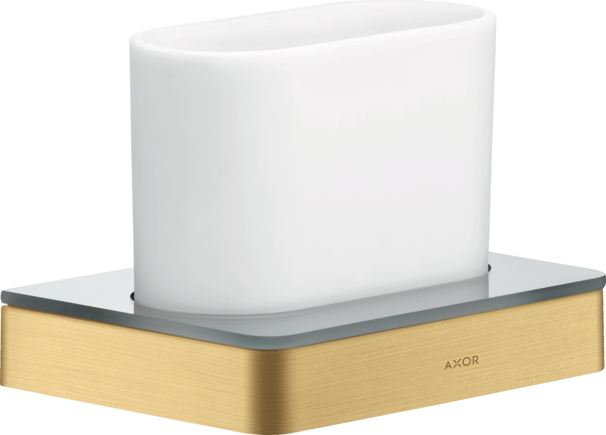 HANSGROHE AXOR Universal Softsquare sklenka pro ústní hygienu #42834250 - Brushed Gold Optic