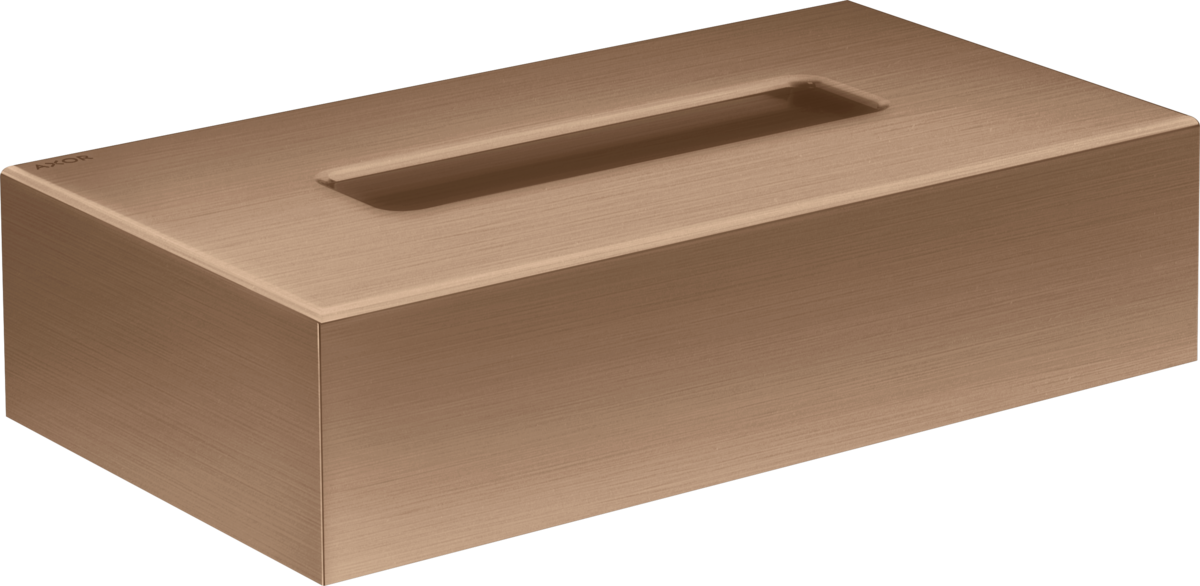 HANSGROHE AXOR Univerzální kruhový box na kosmetické kapesníky #42873310 - kartáčovaný červenozlatý