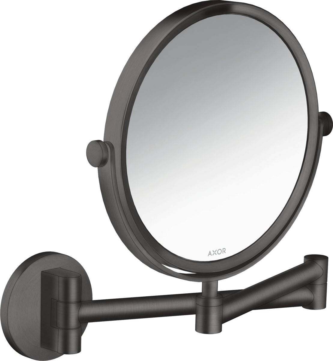 HANSGROHE AXOR Univerzální kruhové zrcadlo na holení #42849340 - kartáčovaný černý chrom