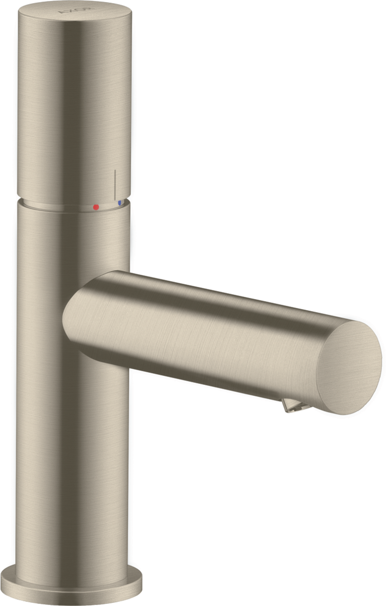 HANSGROHE AXOR Uno Páková umyvadlová baterie 80 s rukojetí Zero a odtokovou soupravou #45005820 - kartáčovaný nikl