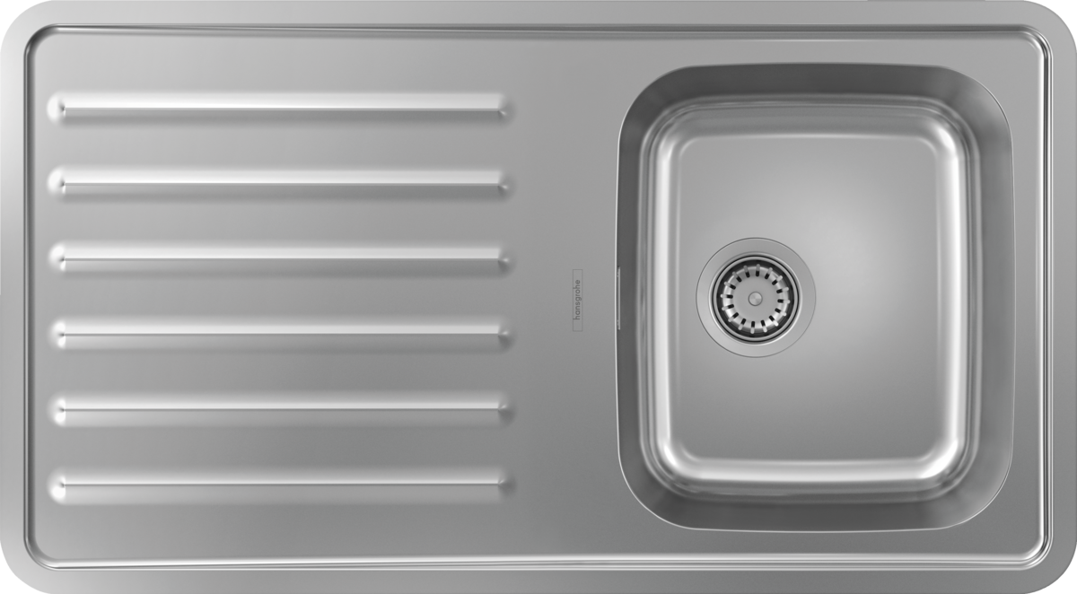 HANSGROHE S41 S4111-F340 Vestavný dřez 340 s odkapávačem na nádobí #43340800