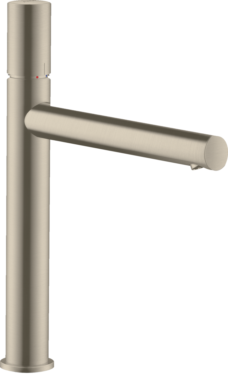 HANSGROHE AXOR Uno Páková umyvadlová baterie 200 s rukojetí Zero a odtokovou soupravou #45003820 - kartáčovaný nikl