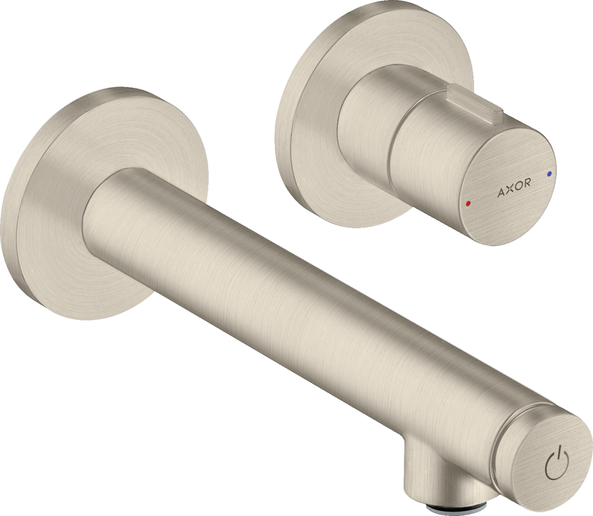 HANSGROHE AXOR Uno Umyvadlová baterie pod omítku, montáž na stěnu, Select, s výtokem 158 mm #45112820 - kartáčovaný nikl