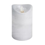 LED svíčka s časovačem 7,5 x 12,5 cm, bílá perleť