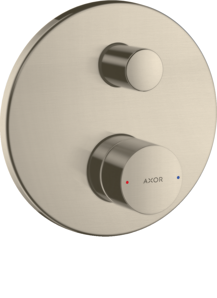 HANSGROHE AXOR Uno Páková vanová baterie s podomítkovou instalací, s rukojetí Zero #45405820 - kartáčovaný nikl