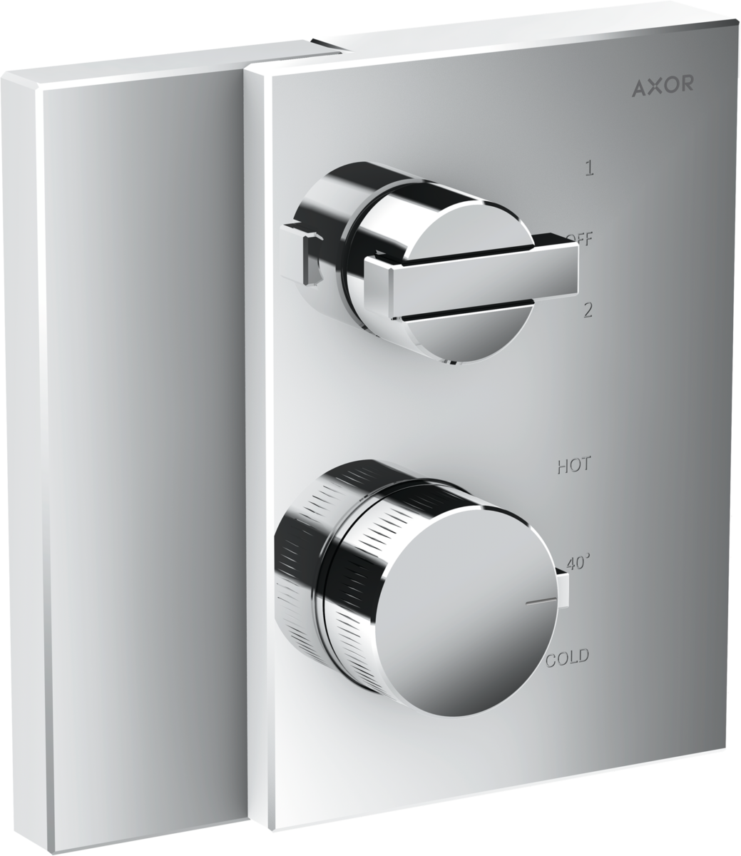 HANSGROHE Skrytý termostat AXOR Edge s uzavíracím a přepínacím ventilem #46760000 - chrom