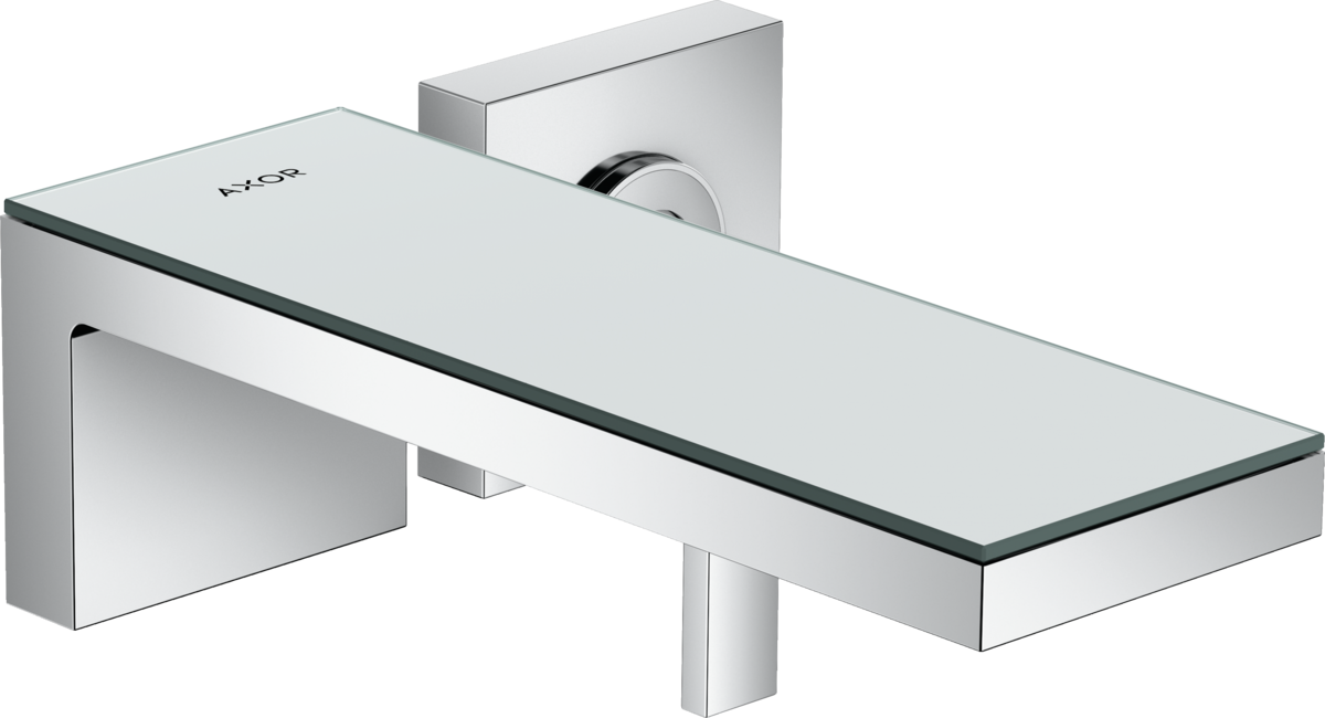 HANSGROHE AXOR MyEdition Páková umyvadlová baterie pod omítku, montáž na stěnu, s výtokem 221 mm #47060000 - chrom/zrcadlové sklo