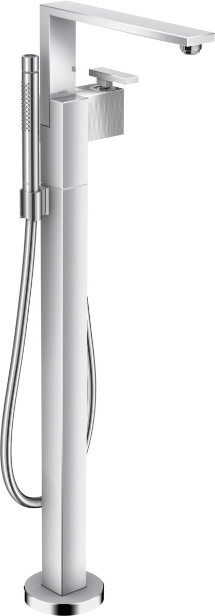HANSGROHE AXOR Edge Páková vanová baterie volně stojící na podlaze - diamantový brus #46441000 - chrom