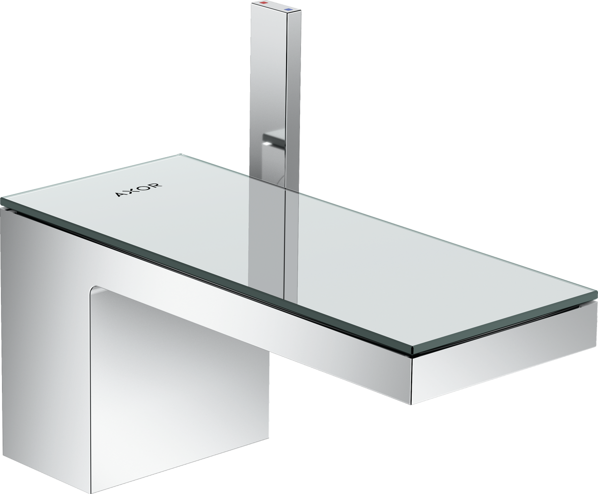 HANSGROHE AXOR MyEdition Páková umyvadlová baterie 70 s odtokovou soupravou Push-Open #47010000 - chrom/zrcadlové sklo