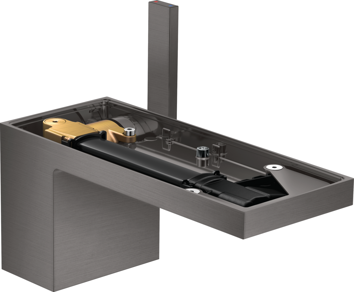 HANSGROHE AXOR MyEdition Páková umyvadlová baterie 70 s odtokovou soupravou Push-Open, bez destičky #47012340 - kartáčovaný černý chrom