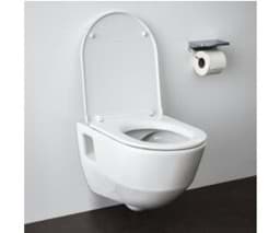 Obrázek LAUFEN 'Rimless' nástěnné WC balení 820964, splachovací, bez splachovacího okraje, s vybráním, se sedlem a víkem, s měkkým zavíráním H8669540000001
