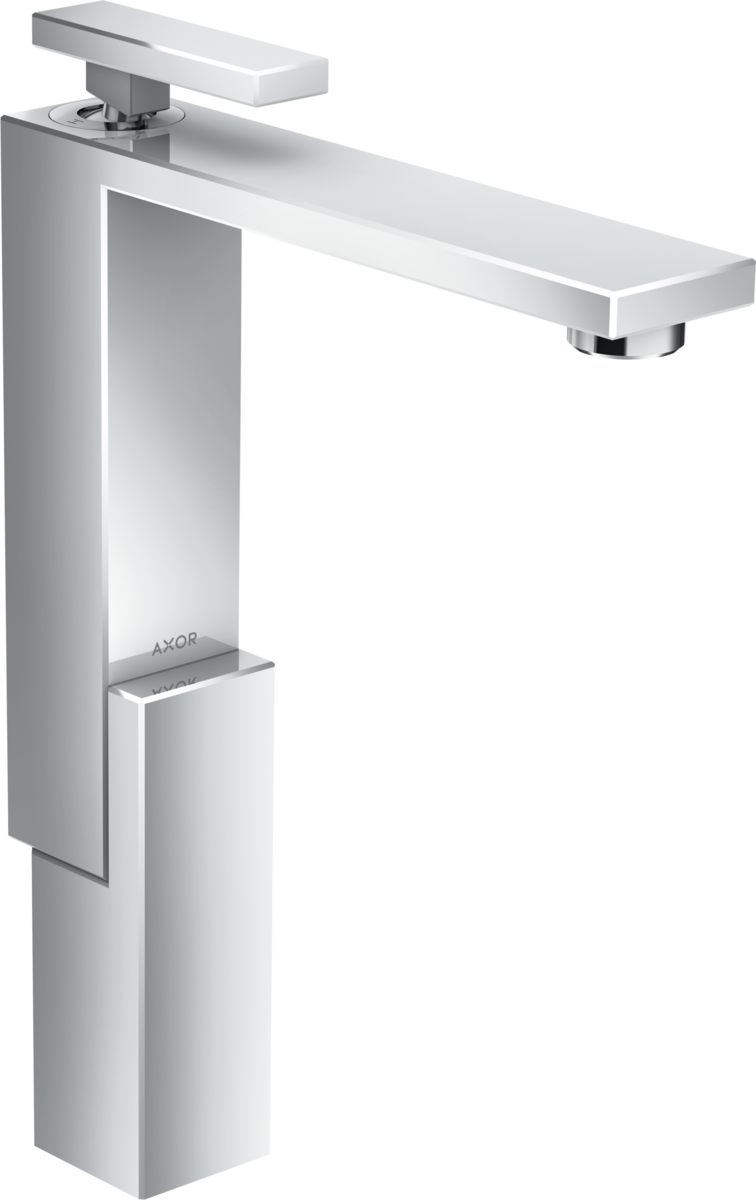 HANSGROHE Jednopáková umyvadlová baterie AXOR Edge 280 pro umyvadla na desku s push-open výsuvným odpadem #46030000 - chrom