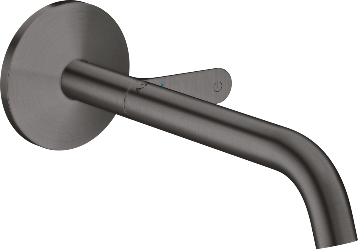 HANSGROHE AXOR One Umyvadlová baterie pod omítku, montáž na stěnu, Select s výtokem 220 mm #48112340 - kartáčovaný černý chrom