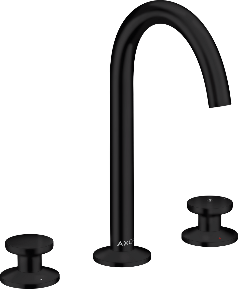 HANSGROHE AXOR One 3otvorová umyvadlová baterie Select 170 s odtokovou soupravou Push-Open #48070670 - matná černá