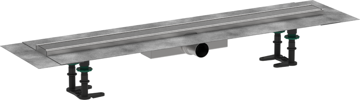 HANSGROHE RainDrain Compact Úplná sada sprchového žlabu 800 pro plochou instalaci #56166800 - kartáčovaná nerezová ocel